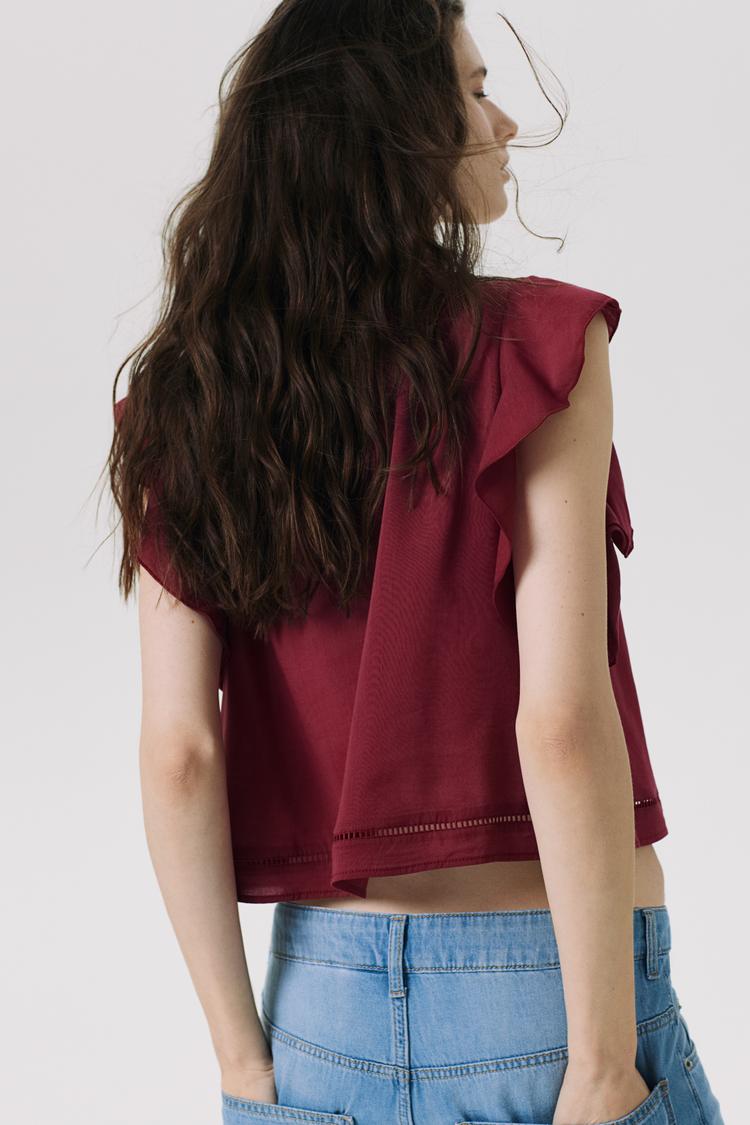 flutter-sleeved blouse