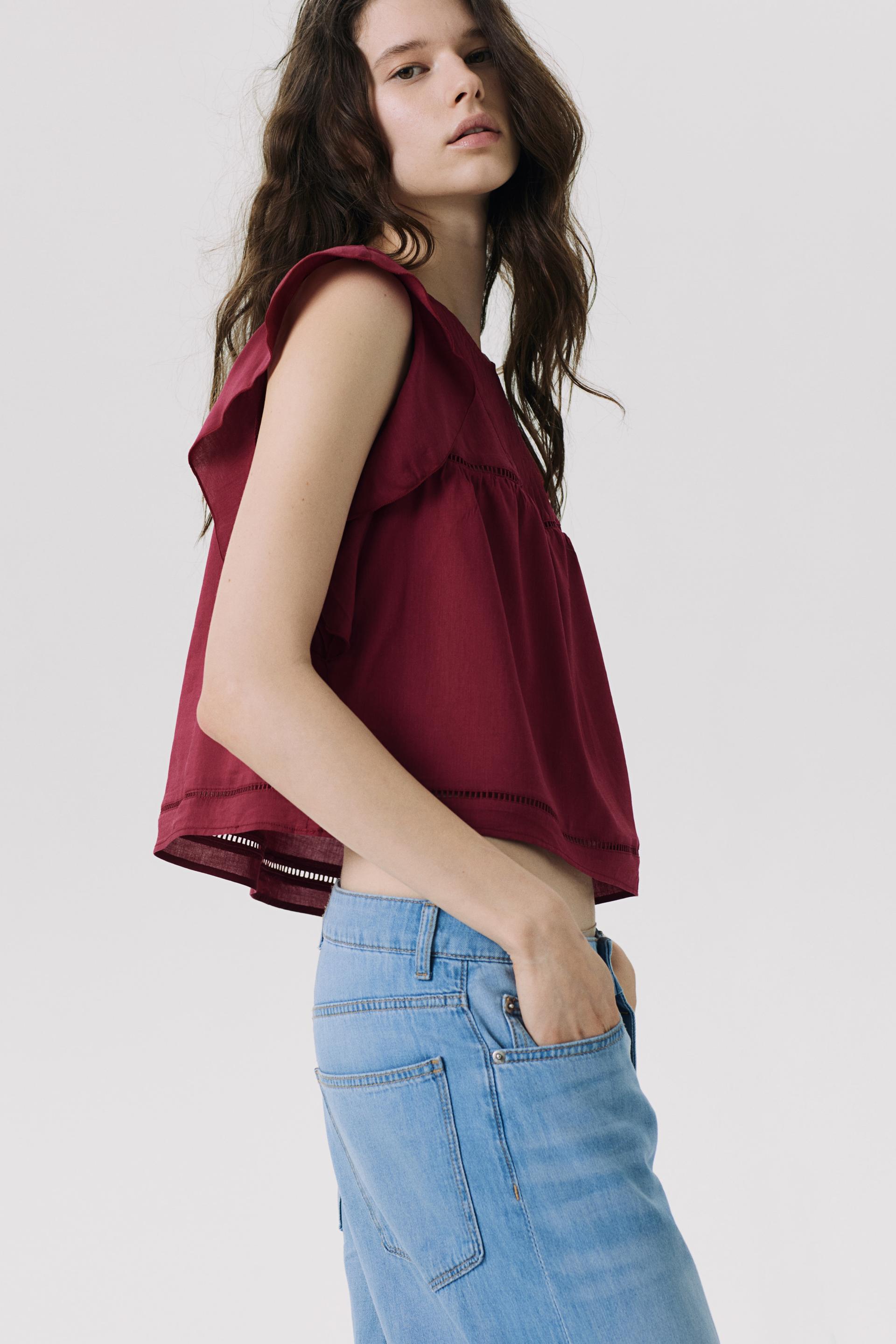 flutter-sleeved blouse