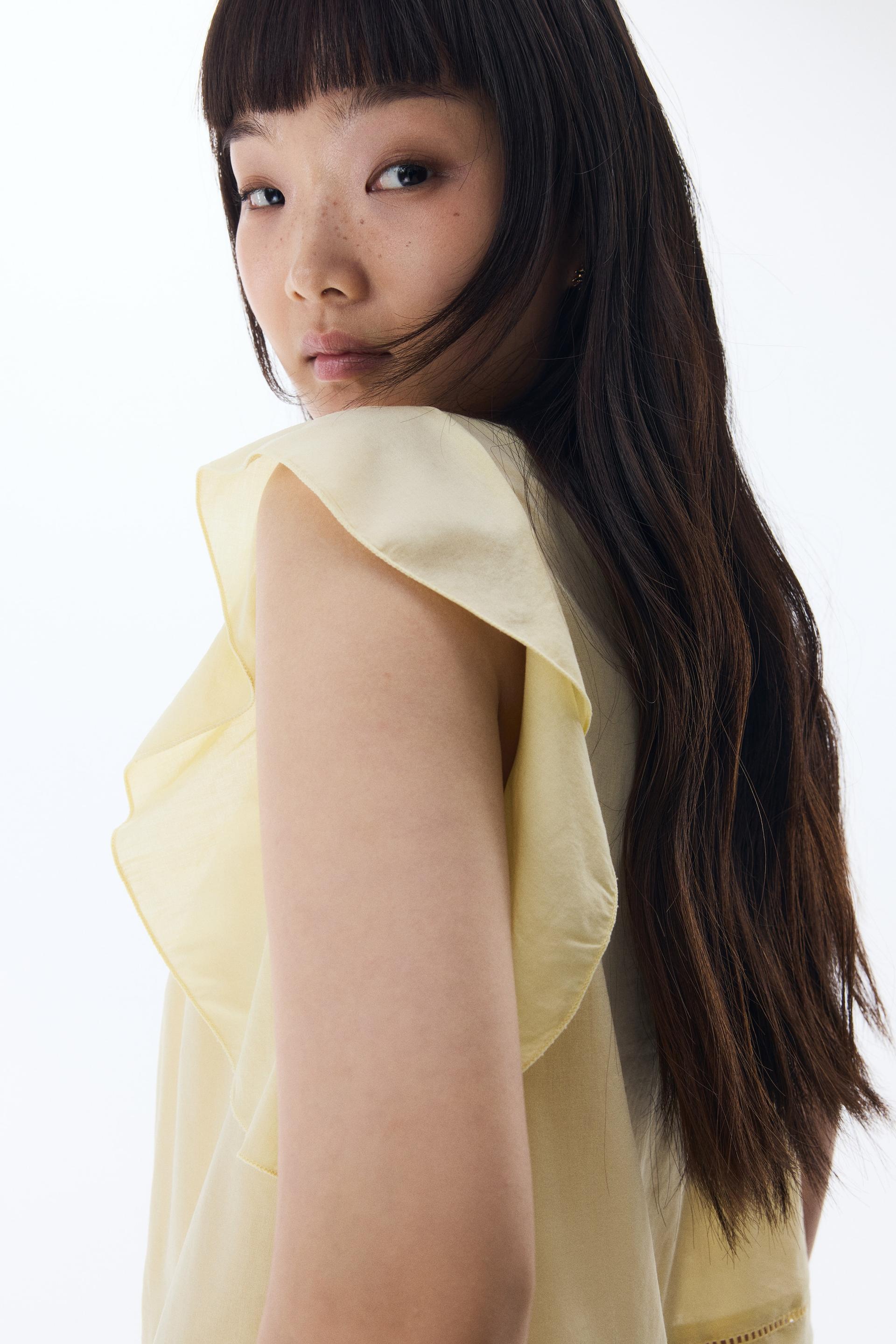 flutter-sleeved blouse