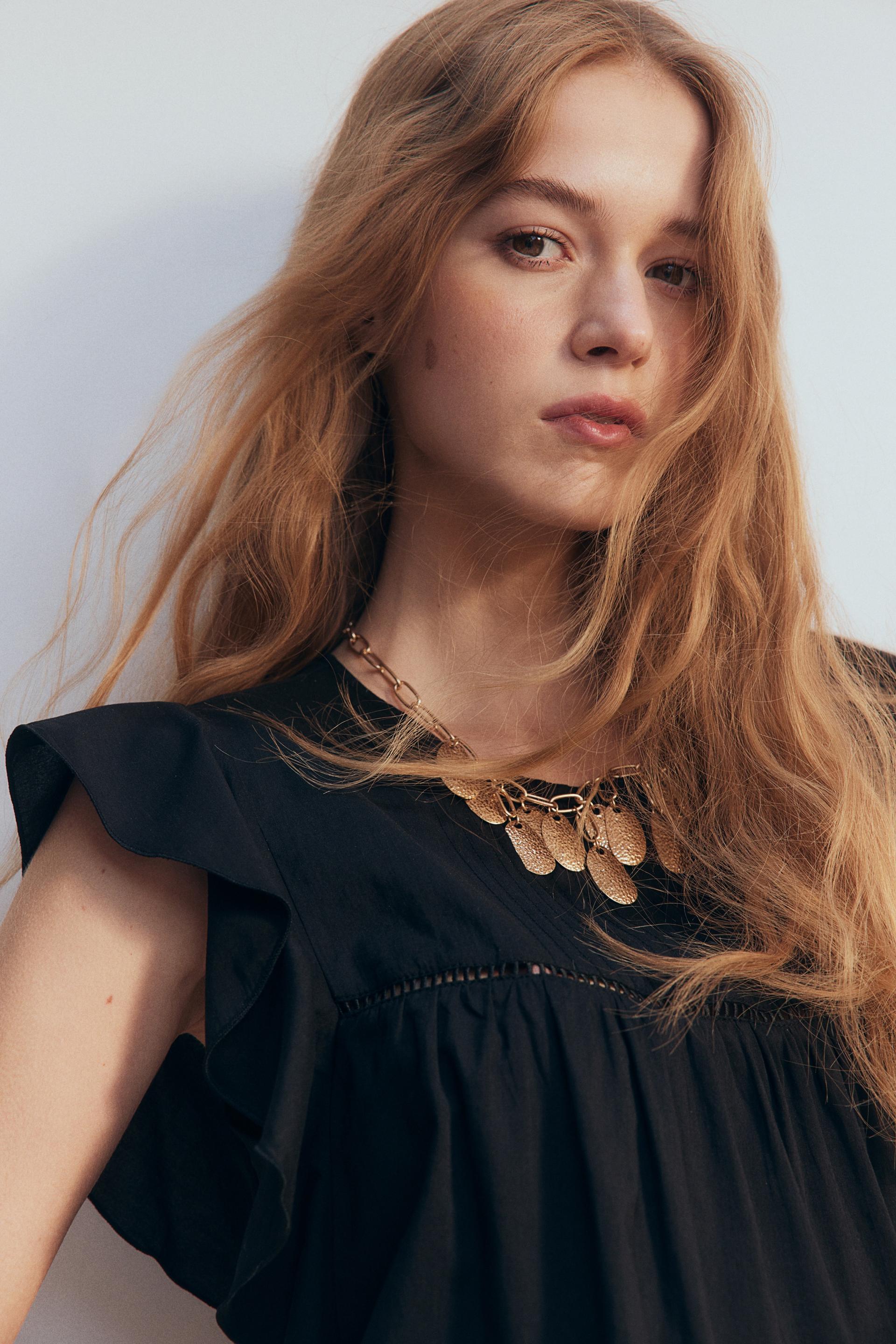 flutter-sleeved blouse