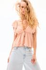 flutter-sleeved chiffon blouse