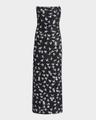 flying bird haze mesh maxi dress