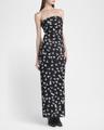 flying bird haze mesh maxi dress