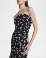 flying bird haze mesh maxi dress