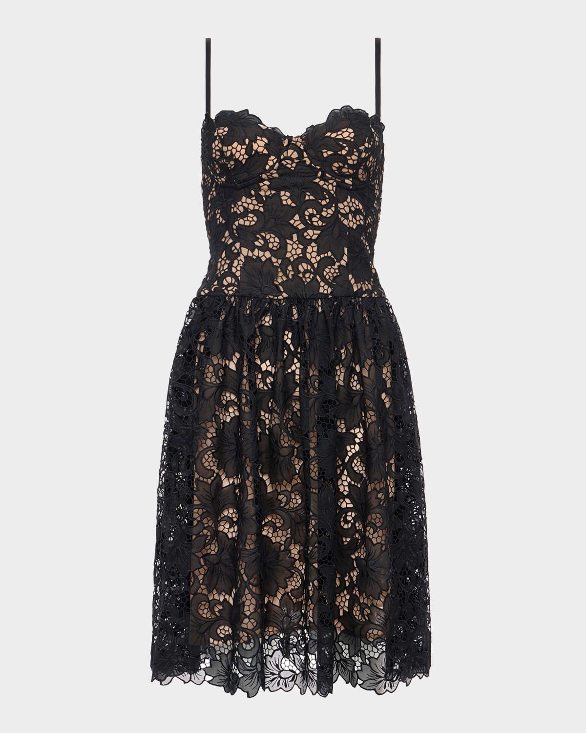 flyn wire-cup midi dress