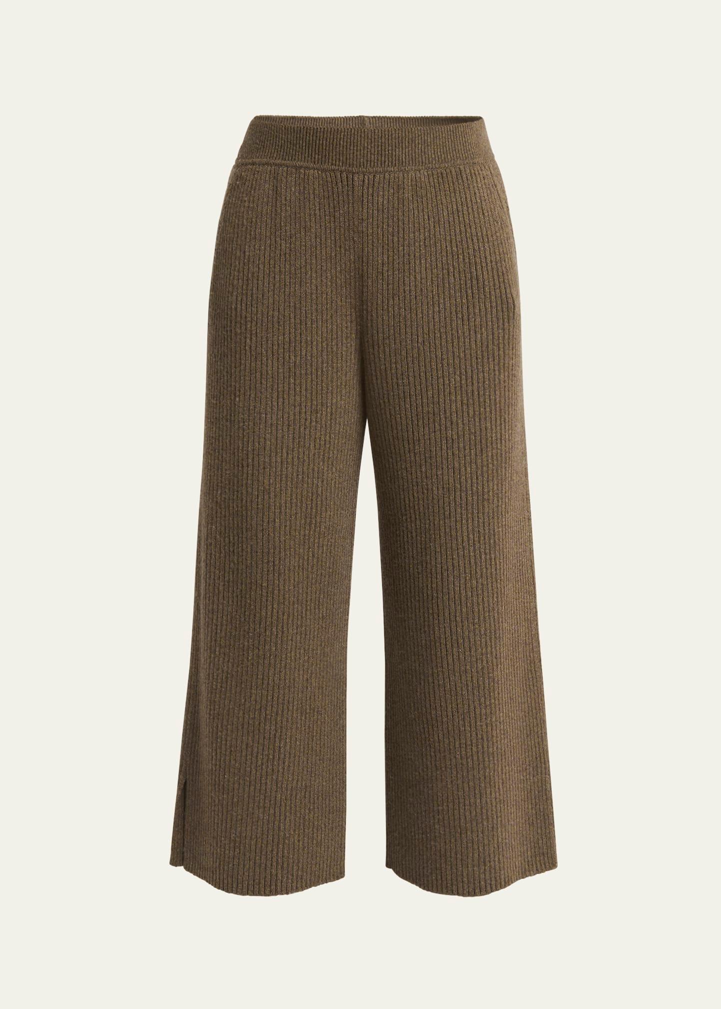 fobello baby cashmere wide-leg trousers