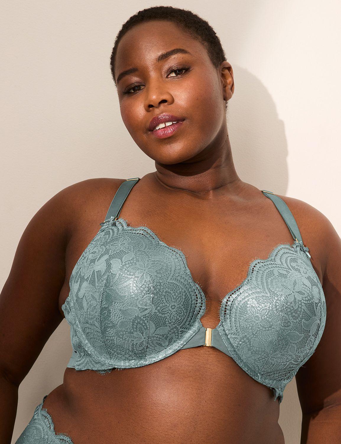 foiled lace boost plunge bra