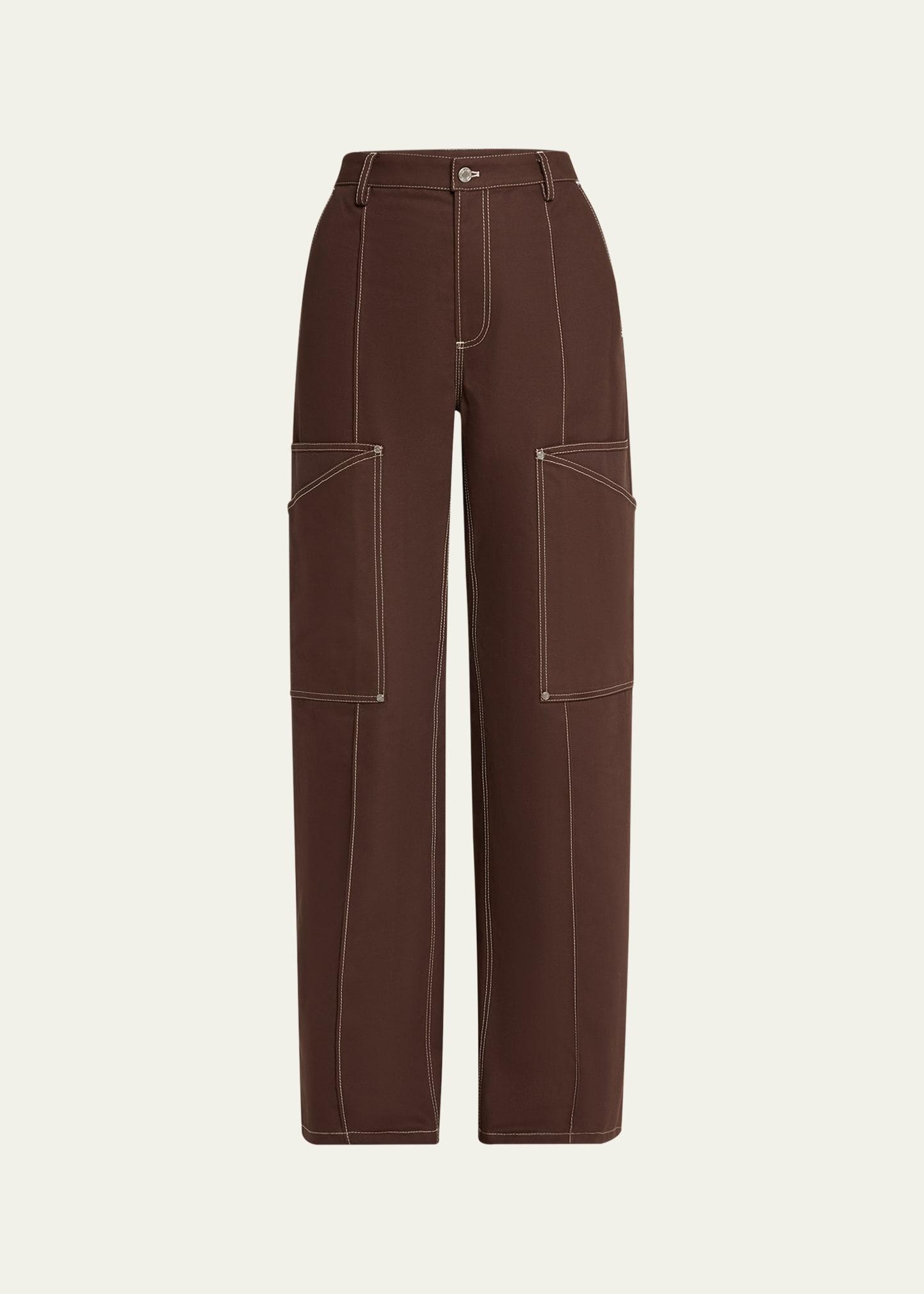 fold-back canvas carpenter pants