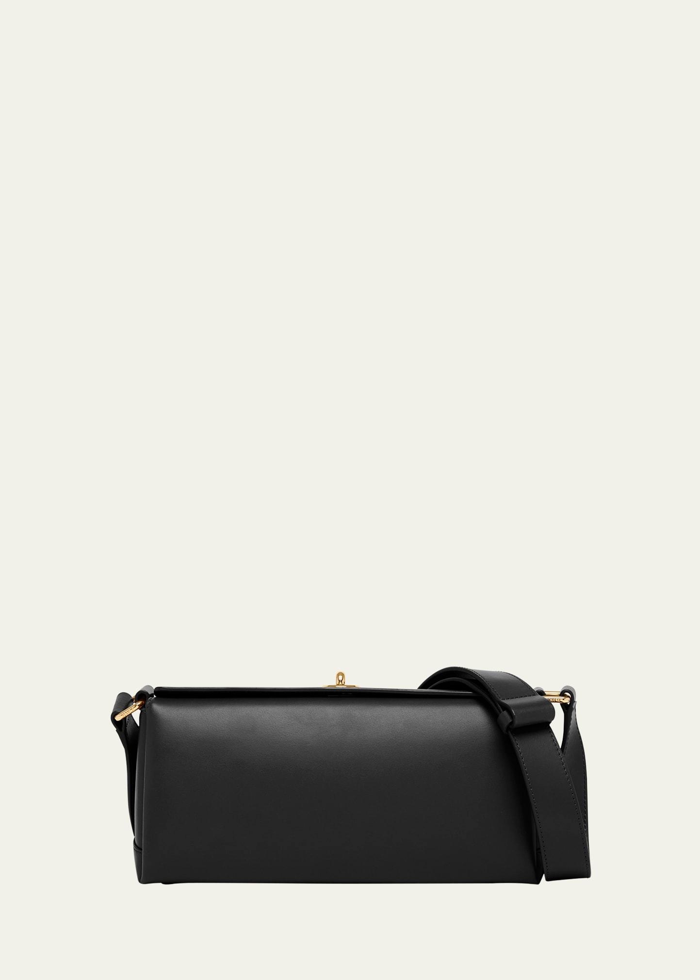 folded leather shoulder bag