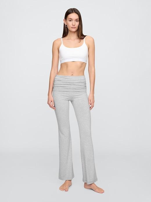 foldover flare leggings