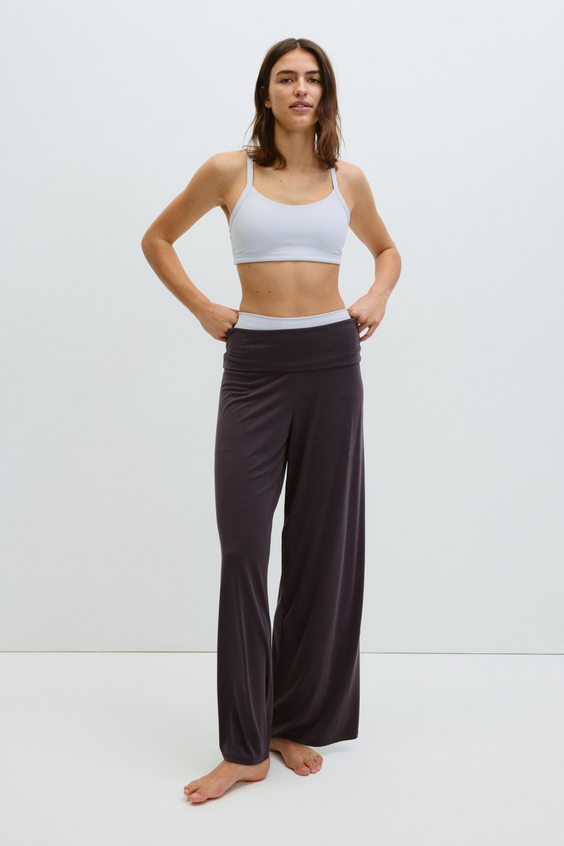 foldover-waist yoga pants