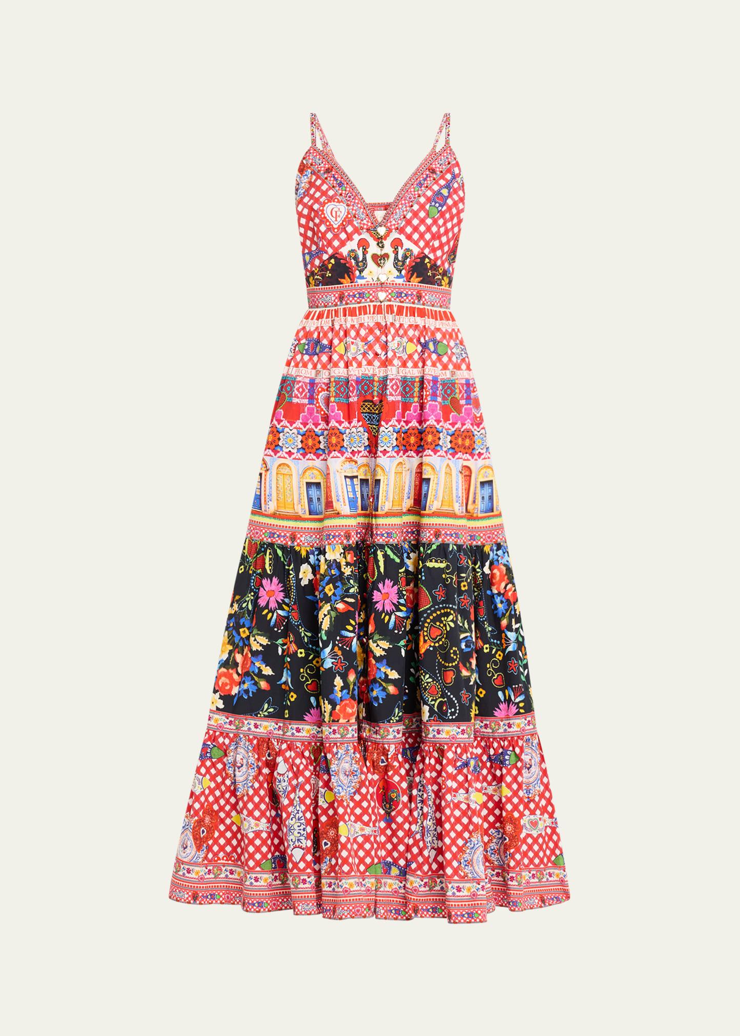 folk fabulous tiered bodice maxi dress