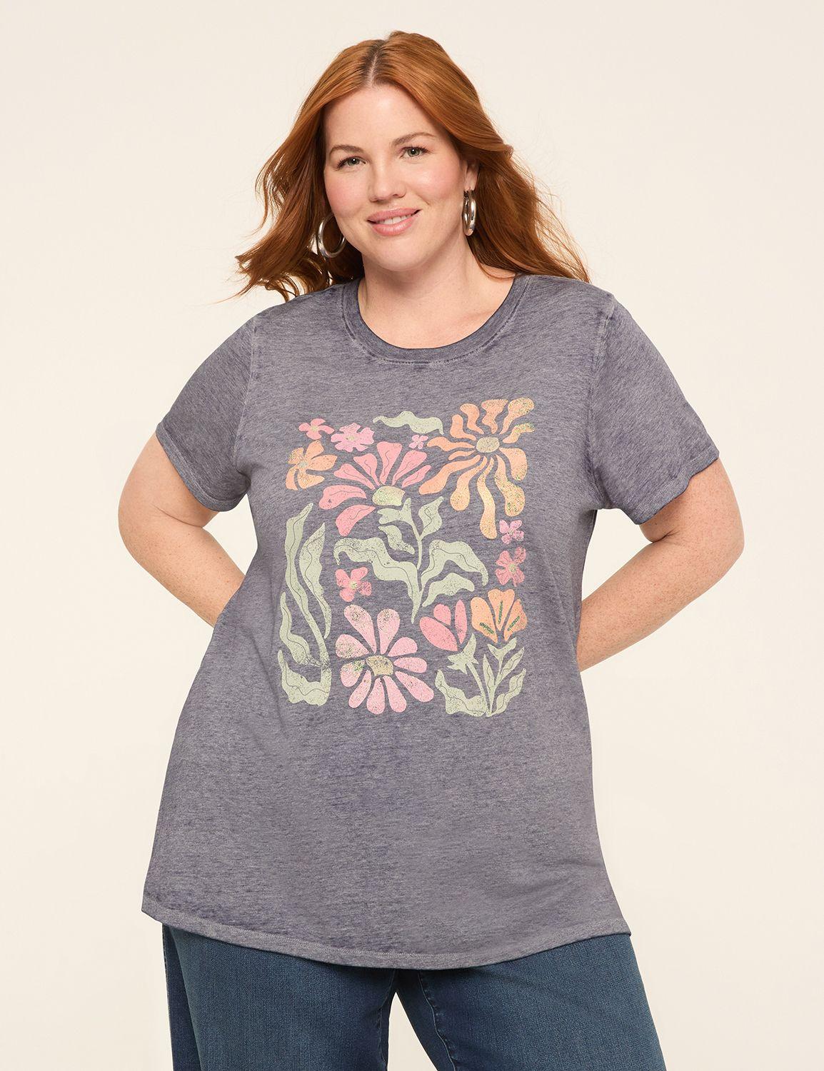 folkloric floral graphic tee