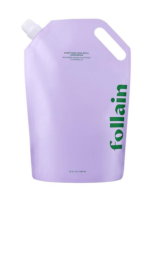 follain everything soap refill pouch in lemongrass.