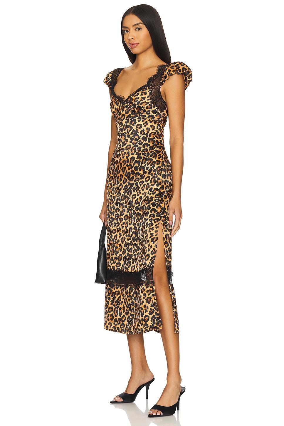 foolish heart printed midi dress