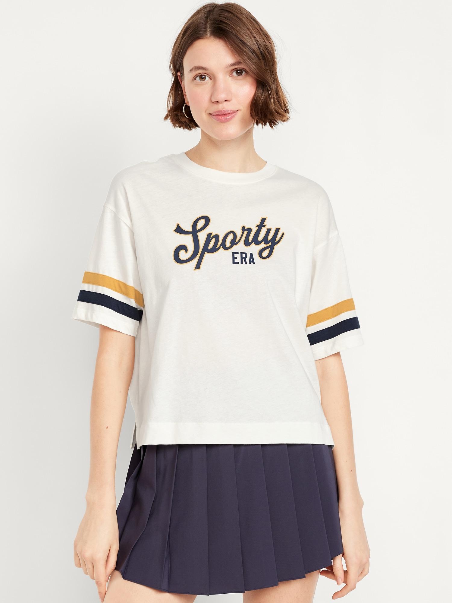 football-style graphic t-shirt