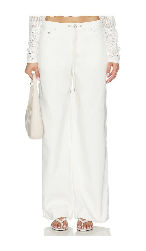 for love & lemons agnes denim jeans in white.