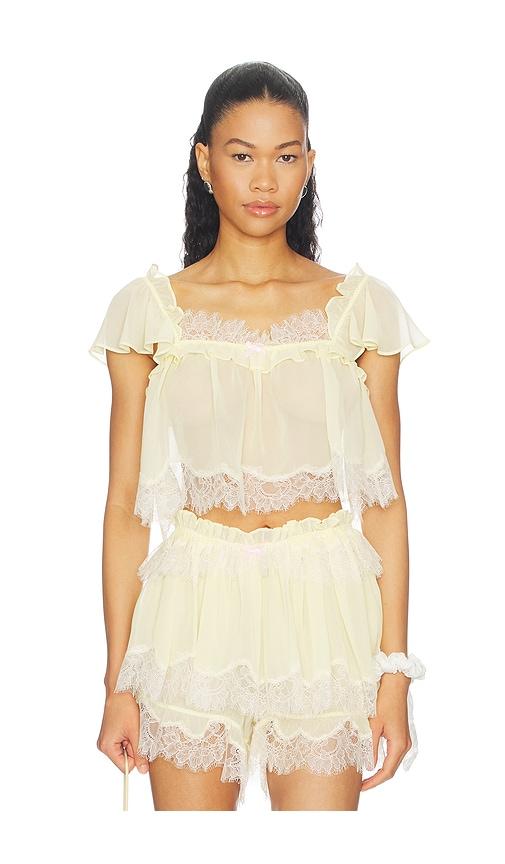for love & lemons chante top in yellow.