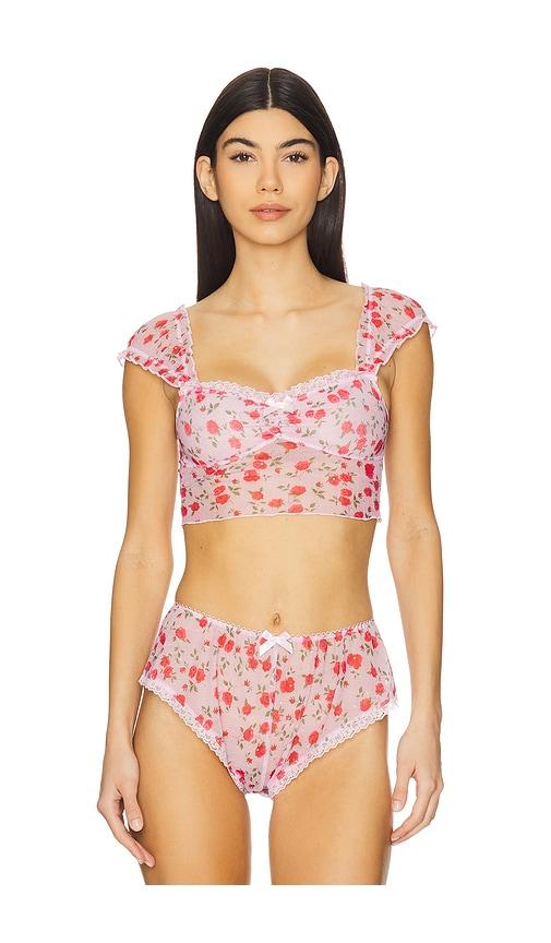 for love & lemons lottie sleep top in pink.