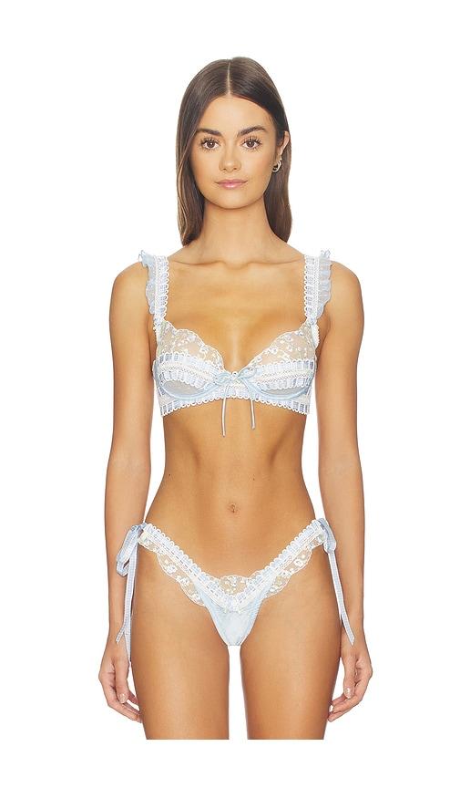 for love & lemons pinkaboo underwire bra in baby blue.