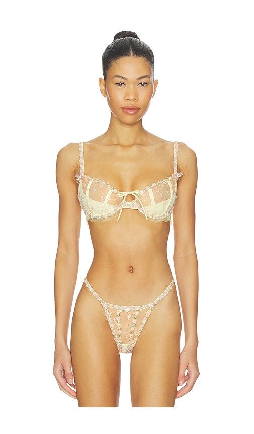 for love & lemons twilight rose underwire bra in lemon.