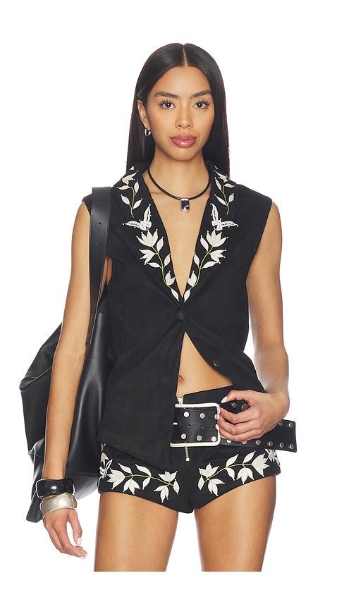 for love & lemons weston vest in black.