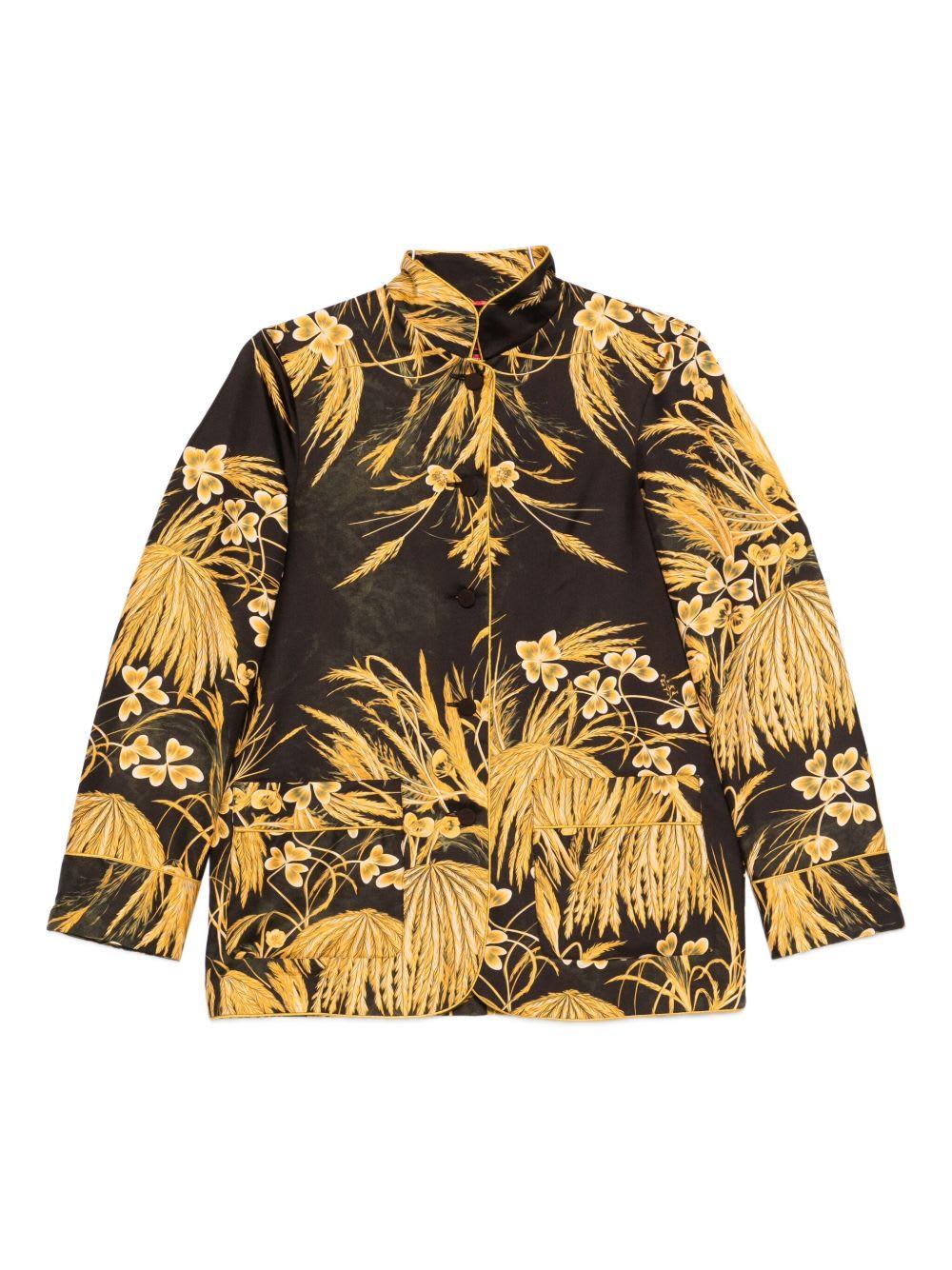 for restless sleepers printed silk shirt
