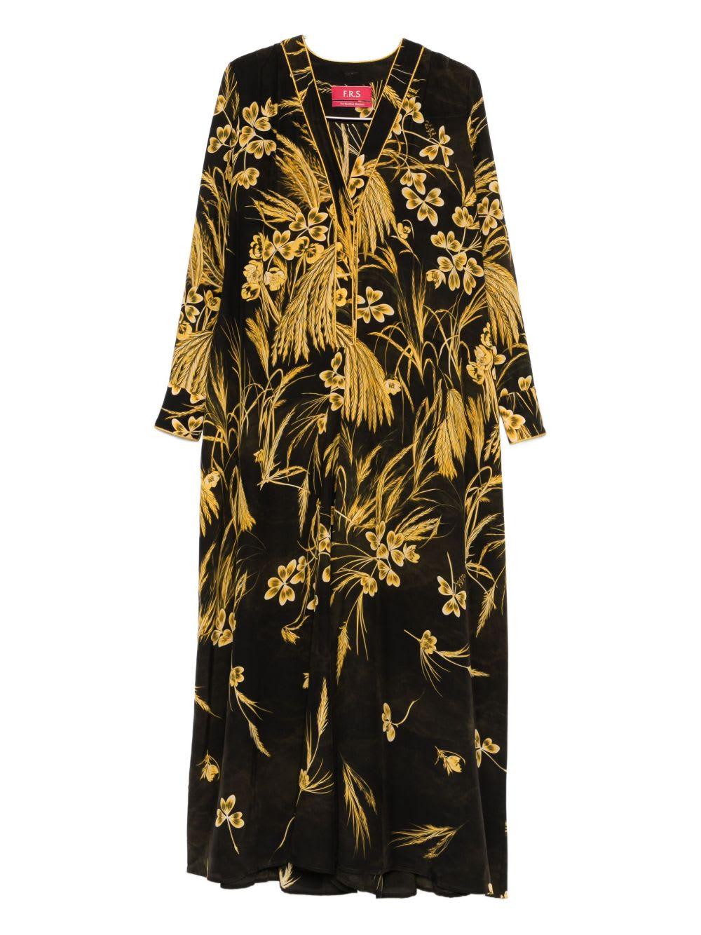 for restless sleepers silk blend printed maxi dress
