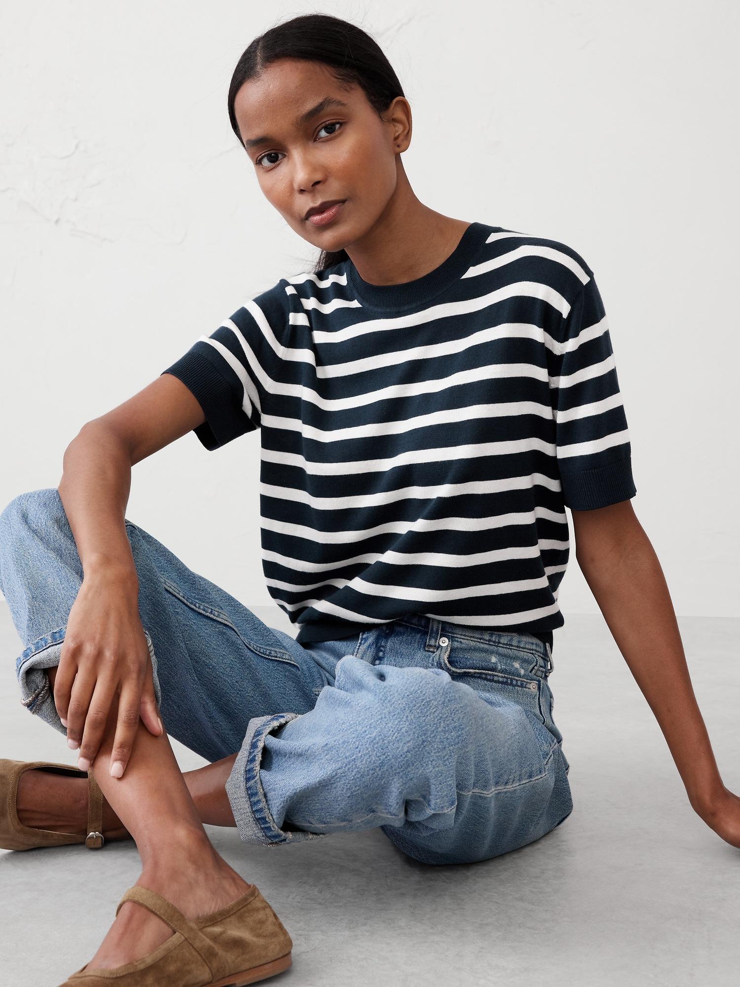 forever short-sleeve sweater