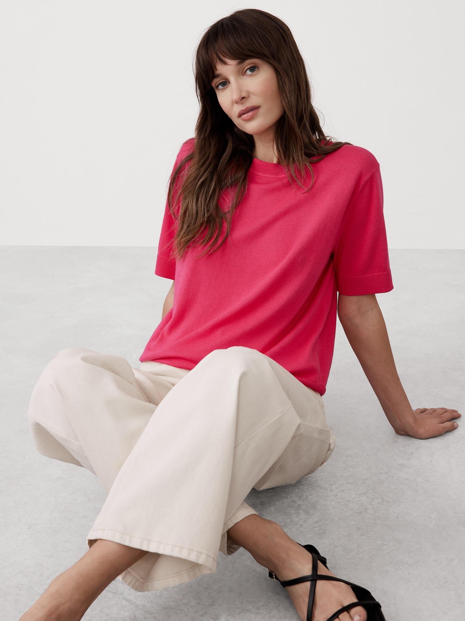 forever short-sleeve sweater