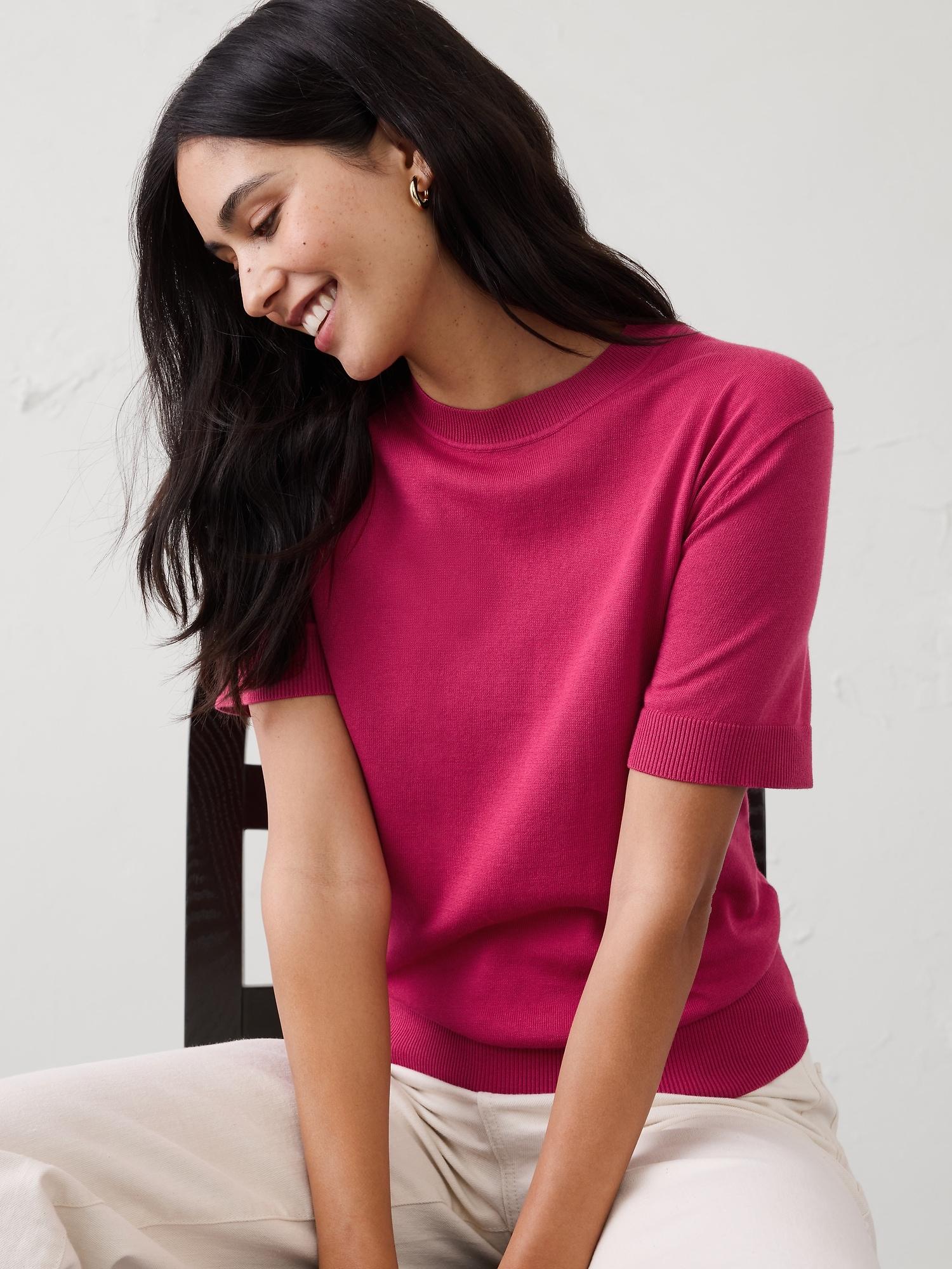 forever short-sleeve sweater