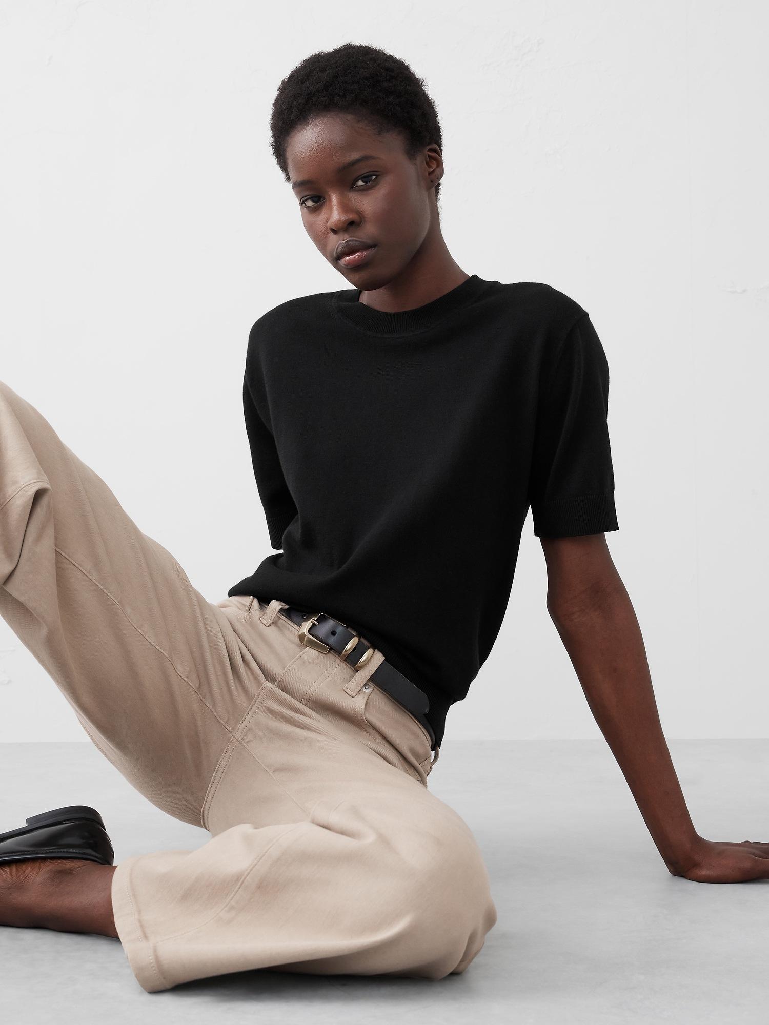 forever short-sleeve sweater