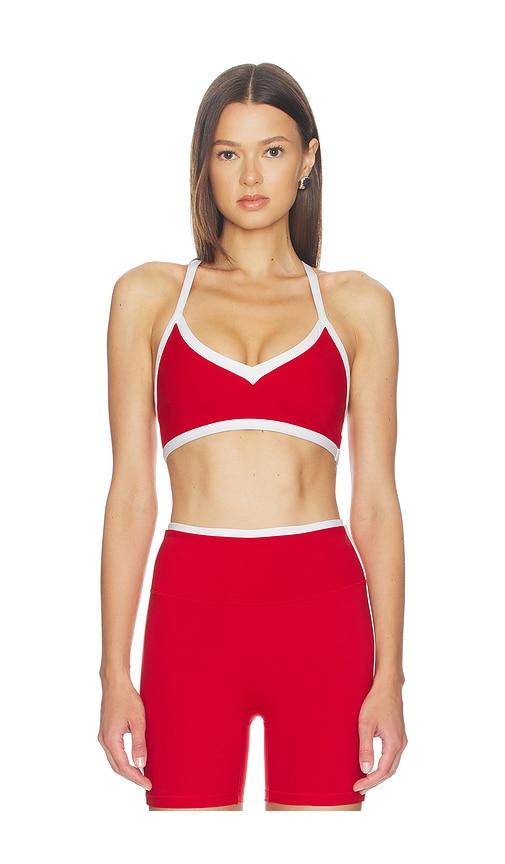 form reversible v neck bra in navy,red.