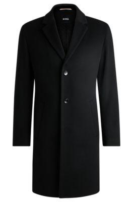 formal coat in wool- black men's formal coats