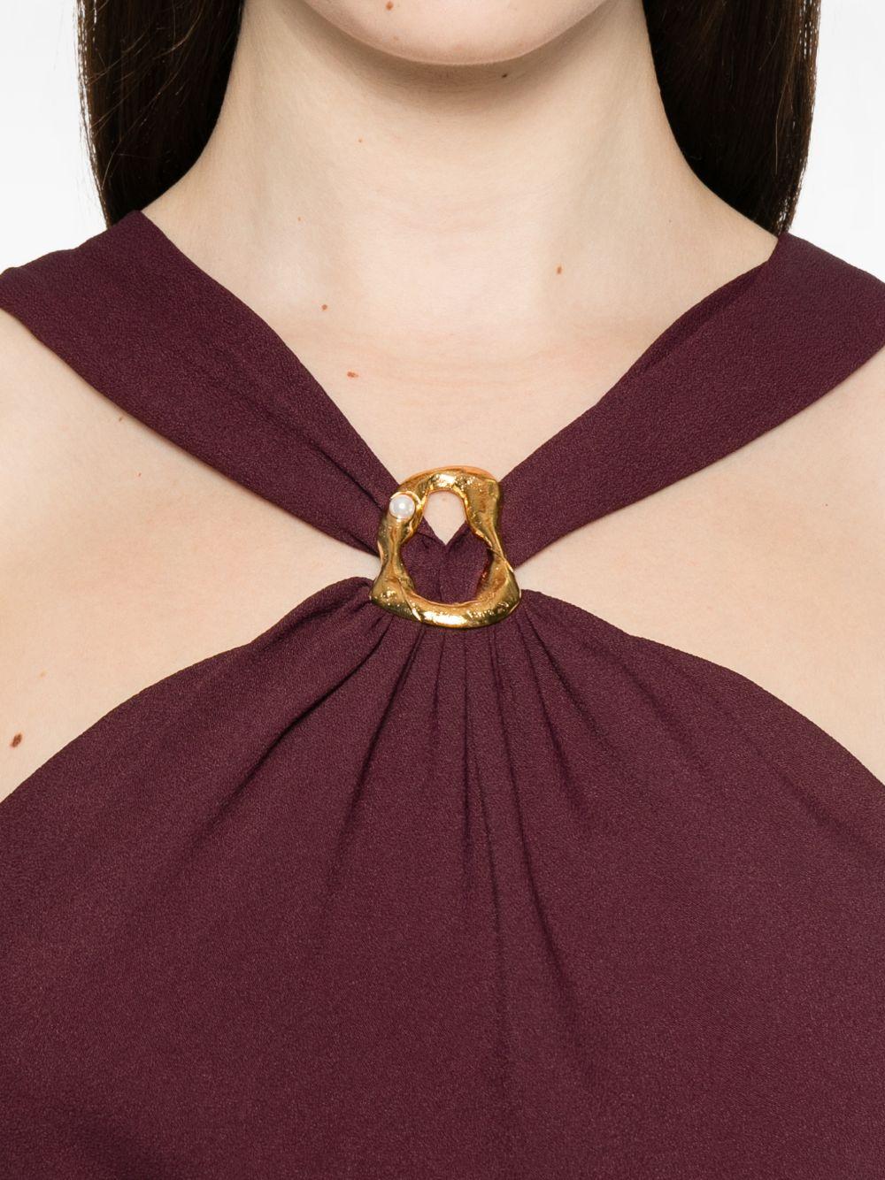 forte forte forte dresses bordeaux acrylic silk - women