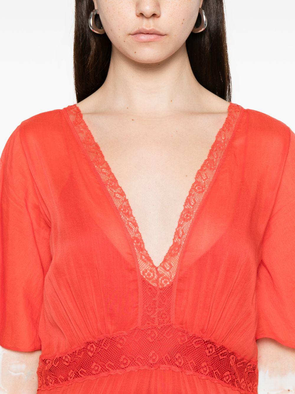 forte forte forte dresses red cotton silk - women