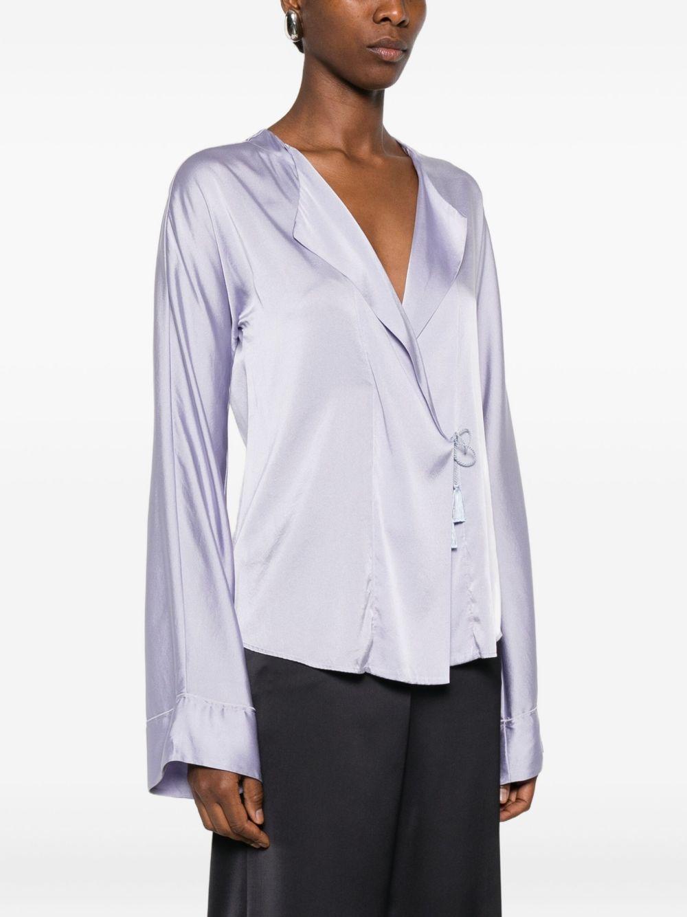 forte forte forte shirts lilac silk elastane - women