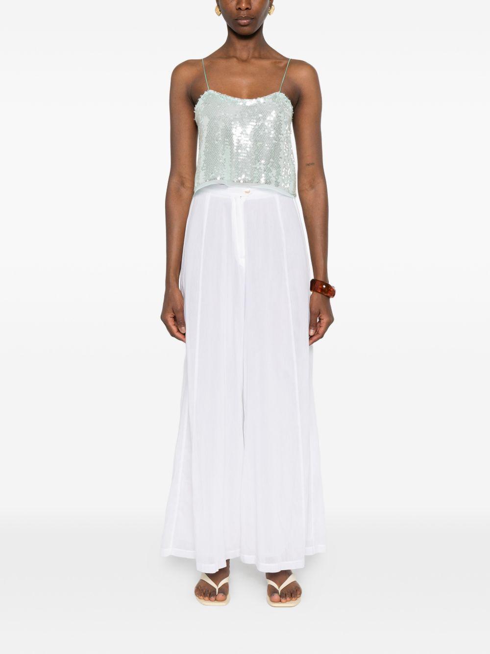 forte forte forte top clear blue polyester elastane - women