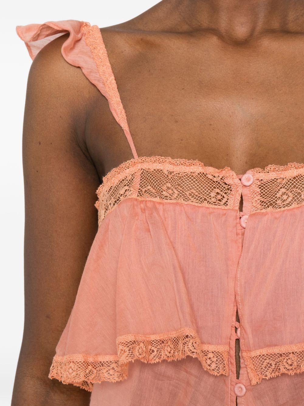 forte forte forte top pink cotton silk - women