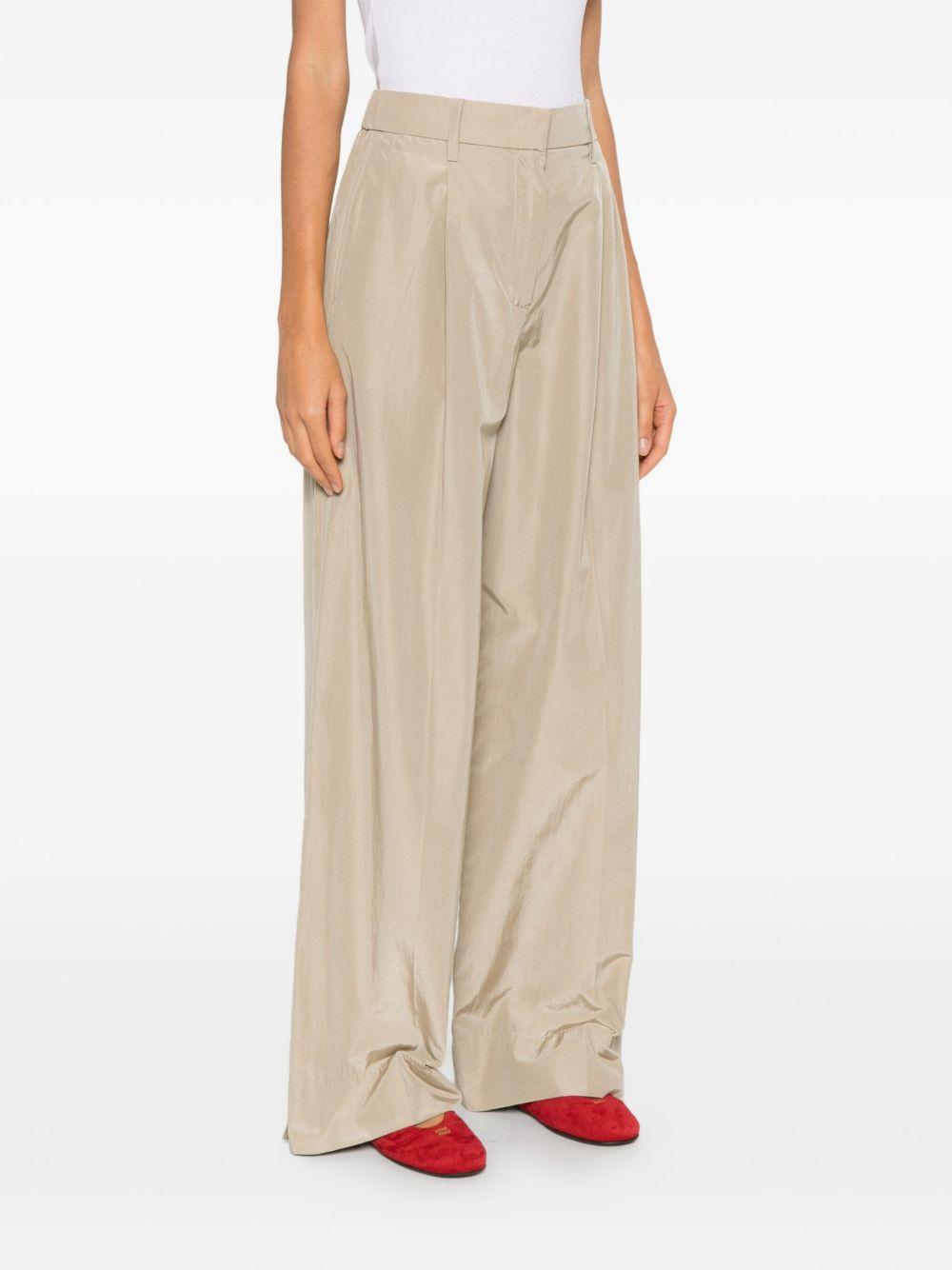 forte forte forte trousers beige polyester cotton - women
