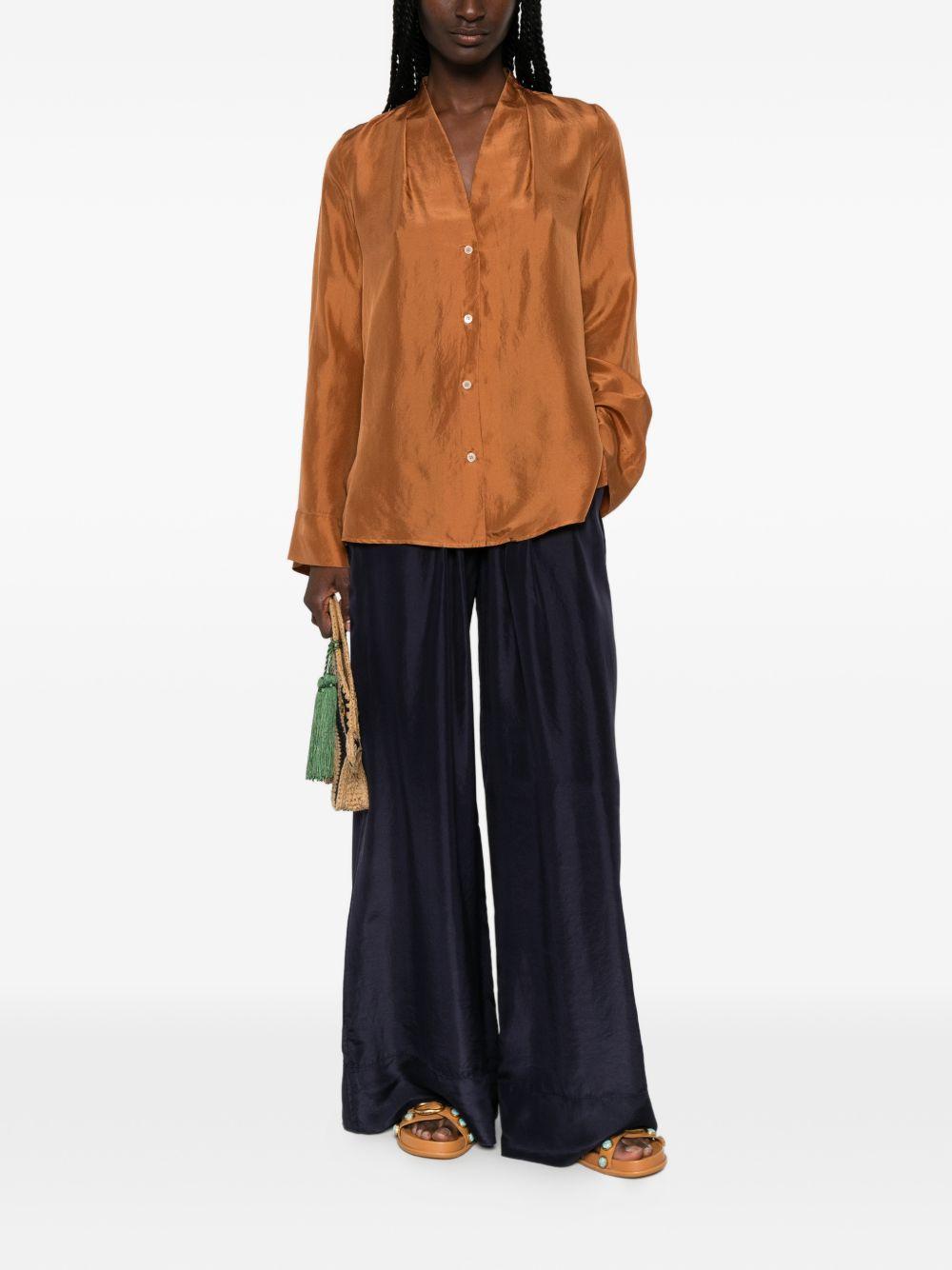 forte forte forte trousers blu silk - women