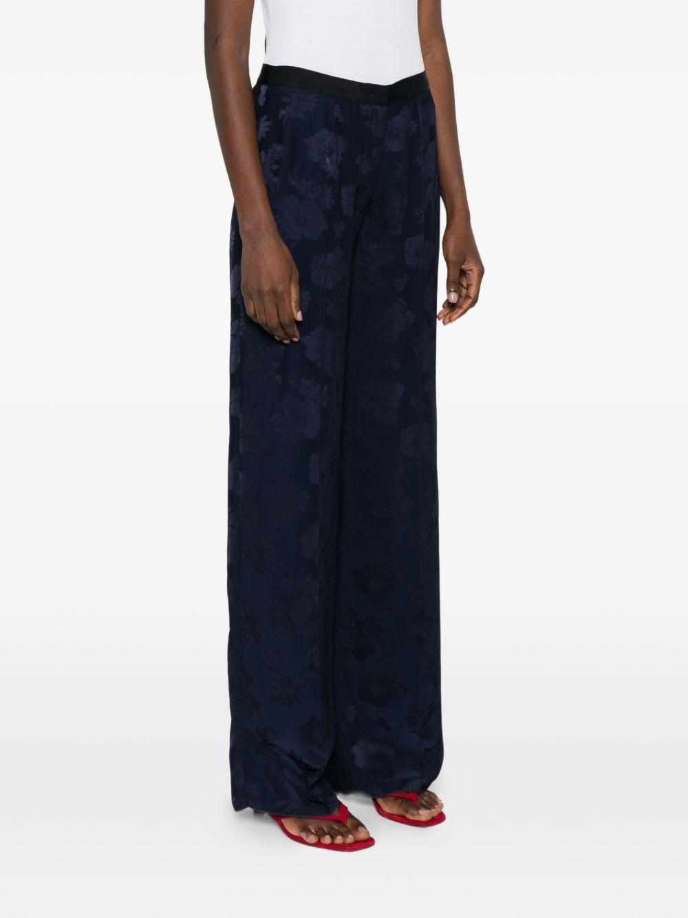 forte forte forte trousers blue acrylic viscose - women