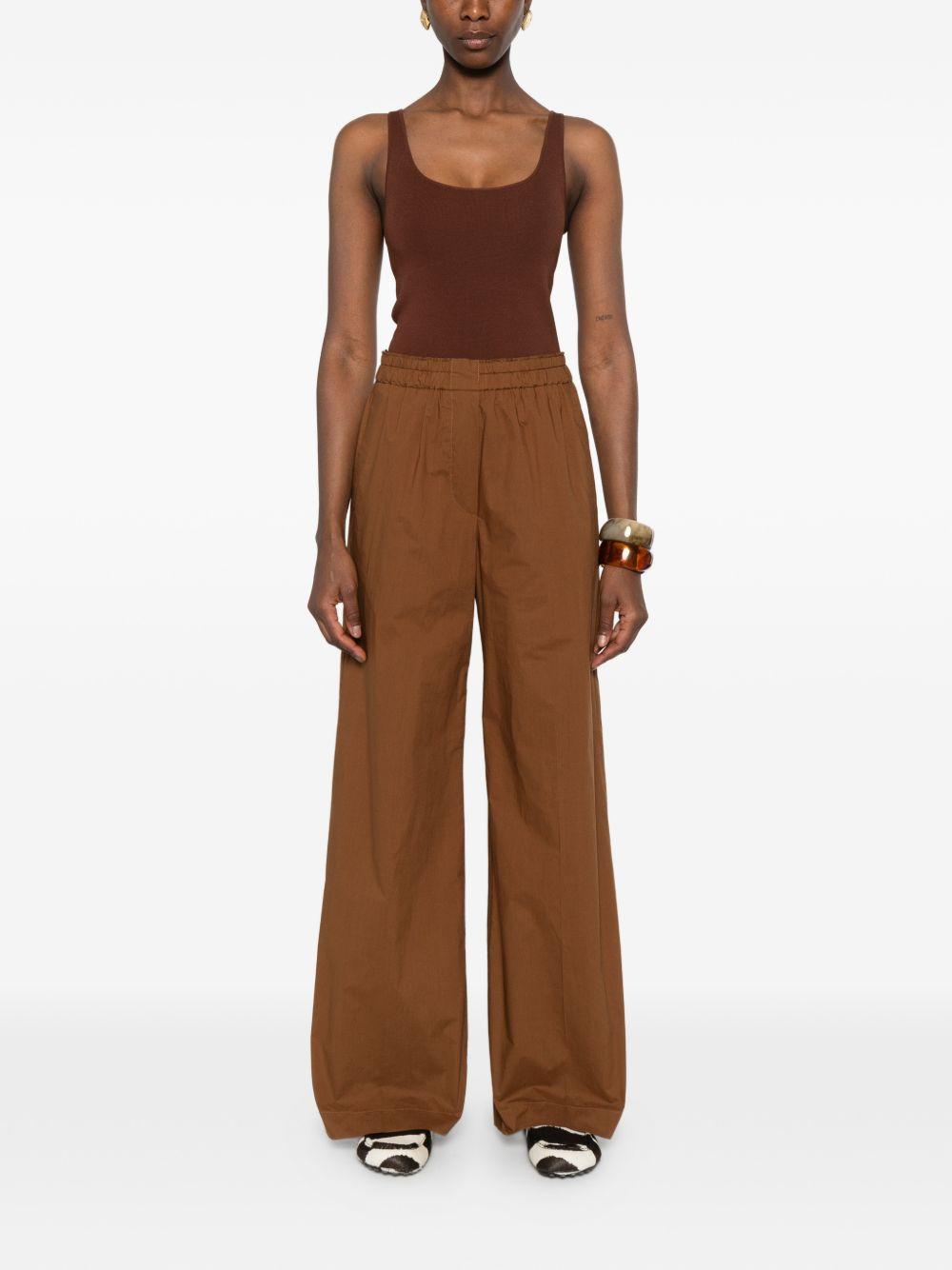 forte forte forte trousers brown cotton - women