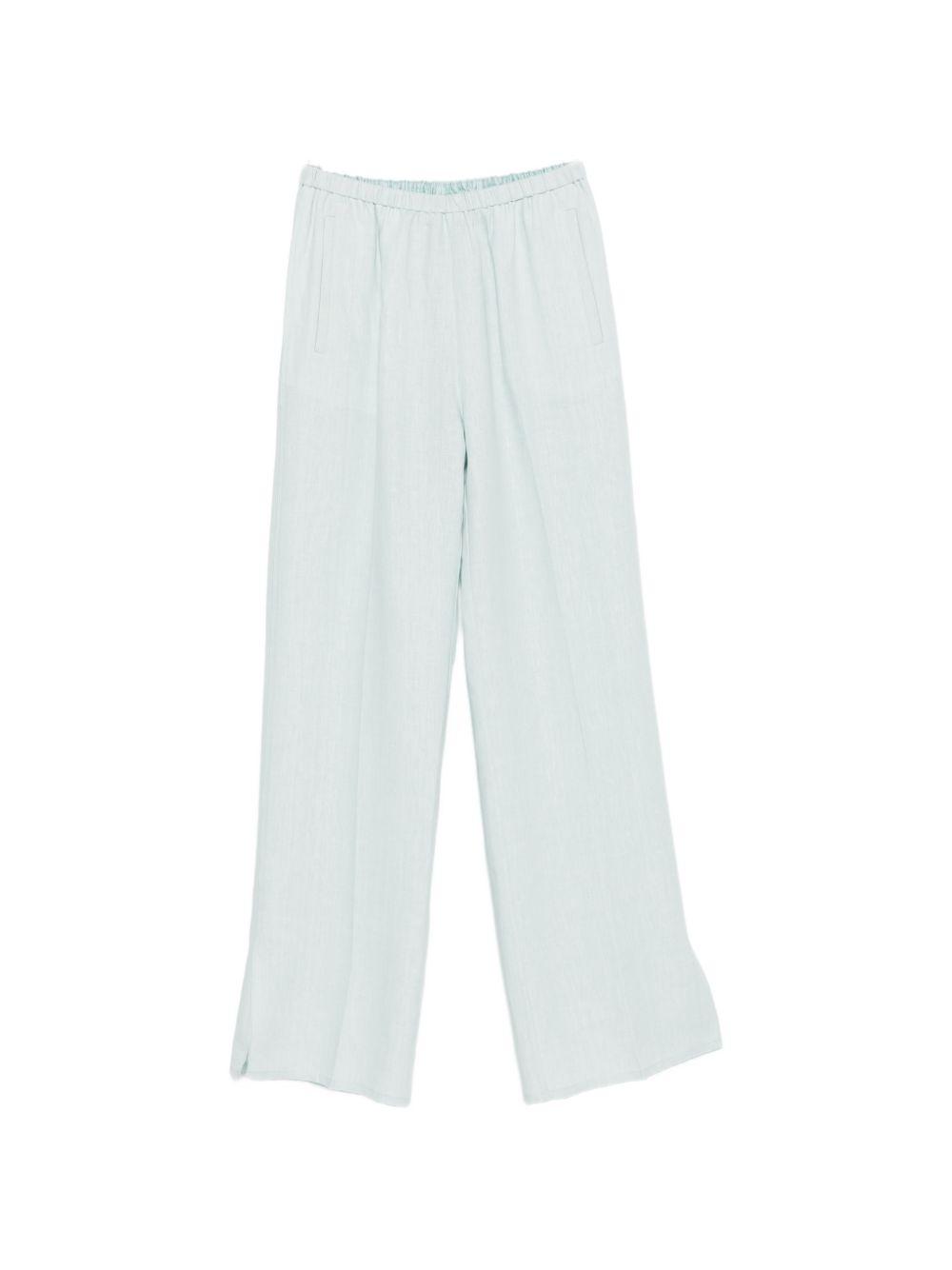 forte forte forte trousers clear blue linem - women