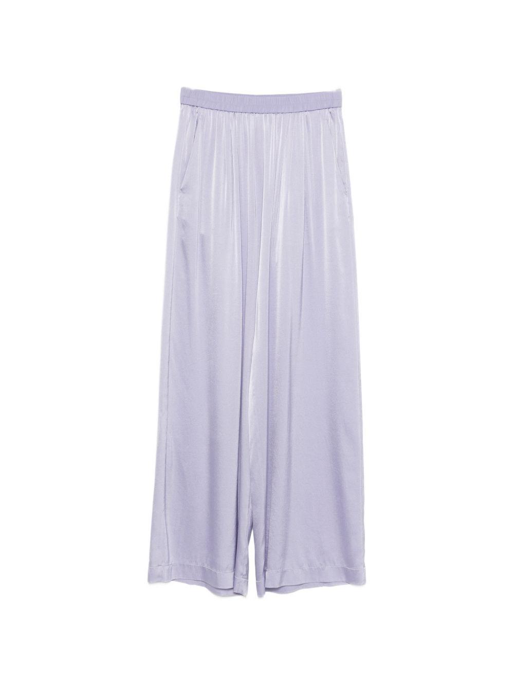 forte forte forte trousers lilac silk elastane - women