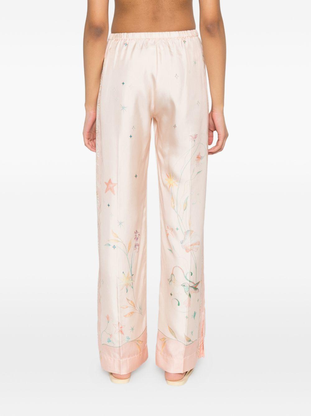 forte forte forte trousers pink silk - women