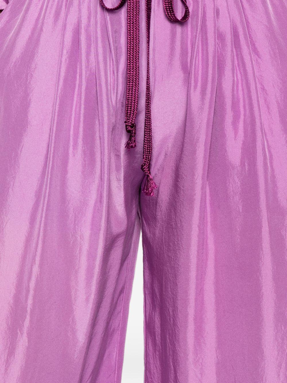 forte forte forte trousers purple silk - women