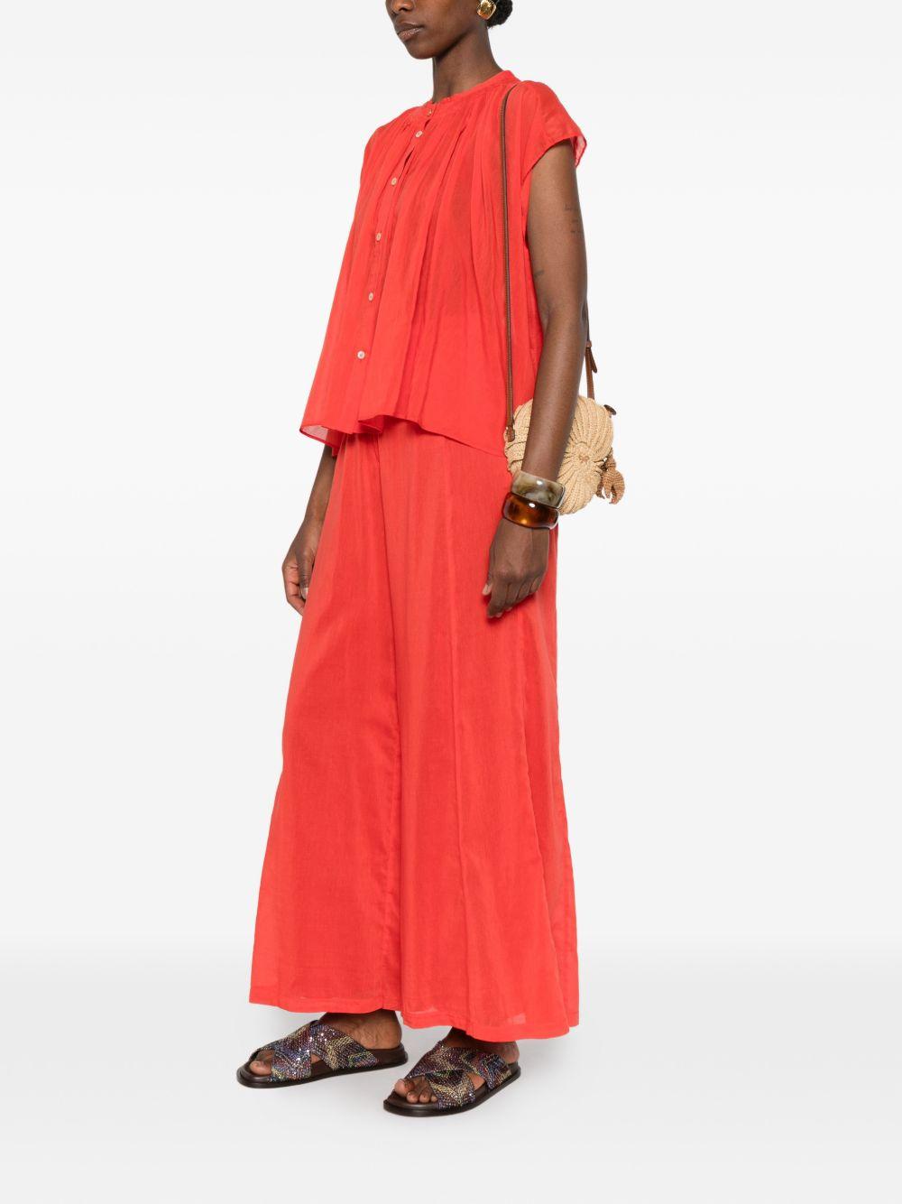 forte forte forte trousers red fabric: co selining: cu - women