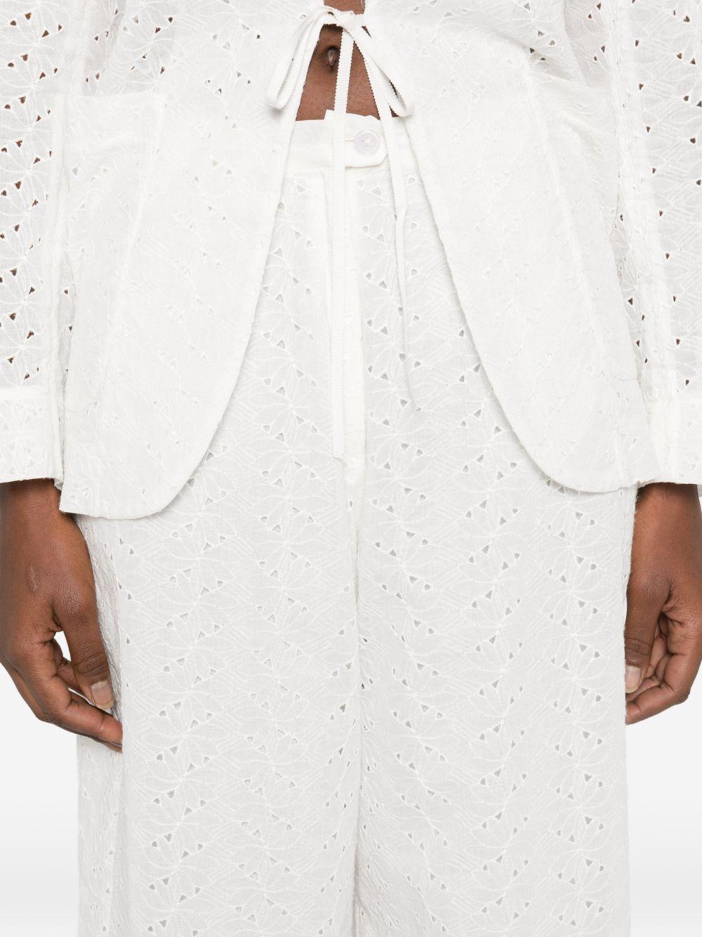 forte forte forte trousers white cotton - women