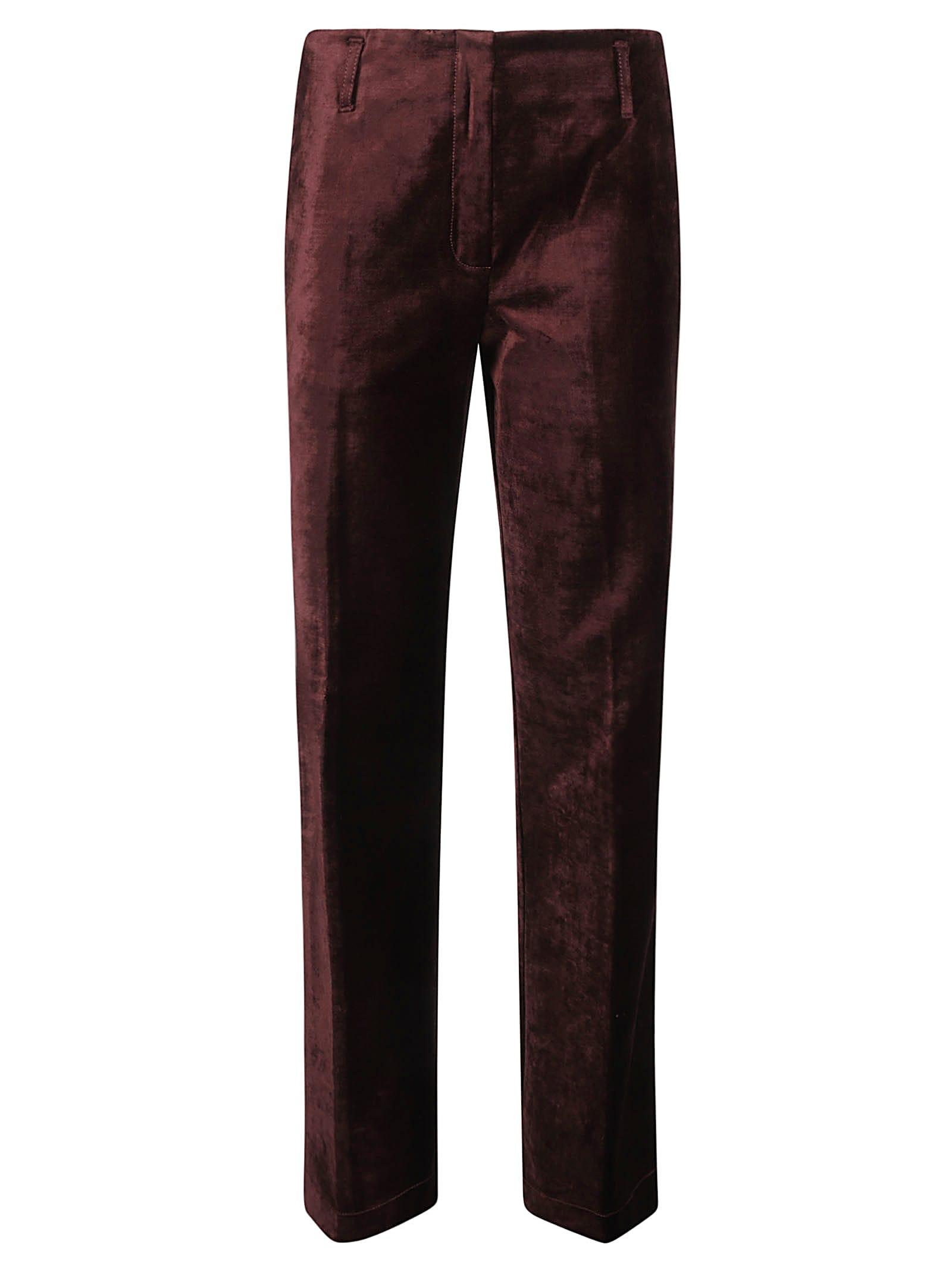 forte_forte cotton viscose stretch velvet trumpet shaped pants